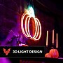 Haunted Hill Farm 1.5-Ft. Neon Yellow & Orange LED Pumpkin Wall Decoration, Indoor & Covered Outdoor, Plug-in (HHLED017PMP-ORG)~#|#~sp322105099_sc7