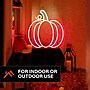 Haunted Hill Farm 1.5-Ft. Neon Yellow & Orange LED Pumpkin Wall Decoration, Indoor & Covered Outdoor, Plug-in (HHLED017PMP-ORG)~#|#~sp322105100_sc7