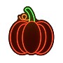 Haunted Hill Farm 1.5-Ft. Neon Yellow & Orange LED Pumpkin Wall Decoration, Indoor & Covered Outdoor, Plug-in (HHLED017PMP-ORG)~#|#~sp322105102_sc7