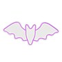 Haunted Hill Farm 0.6-Ft. Neon Purple LED Bat Wall Decoration for Indoors & Covered Outdoors, Plug-in (HHLED015BAT-PUR)~#|#~sp322105105_sc7