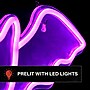 Haunted Hill Farm 0.6-Ft. Neon Purple LED Bat Wall Decoration for Indoors & Covered Outdoors, Plug-in (HHLED015BAT-PUR)~#|#~sp322105107_sc7