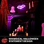 Haunted Hill Farm 0.6-Ft. Neon Purple LED Bat Wall Decoration for Indoors & Covered Outdoors, Plug-in (HHLED015BAT-PUR)~#|#~sp322105108_sc7