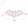 Haunted Hill Farm 0.6-Ft. Neon Purple LED Bat Wall Decoration for Indoors & Covered Outdoors, Plug-in (HHLED015BAT-PUR)~#|#~sp322105111_sc7