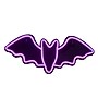 Haunted Hill Farm 0.6-Ft. Neon Purple LED Bat Wall Decoration for Indoors & Covered Outdoors, Plug-in (HHLED015BAT-PUR)~#|#~sp322105112_sc7