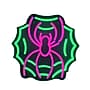 Haunted Hill Farm 0.9-Ft. Neon Pink & Green LED Spider & Web Wall Decor, Indoor & Covered Outdoor, Plug-in (HHLED011SPIDER-MLT)~#|#~sp322105140_sc7