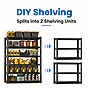 FlexiSpot 6-Tier Wire Shelving Unit, 48" x 18" x 82", Black (CJ018-DK)~#|#~sp322163878_sc7