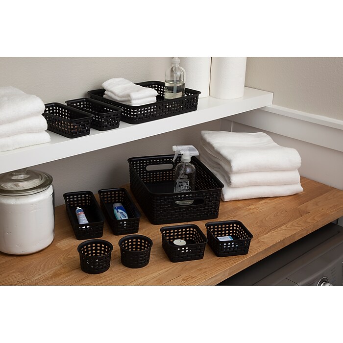 Advantus 10-Piece Desk Organizer Set, Polypropolyne, Black (38398