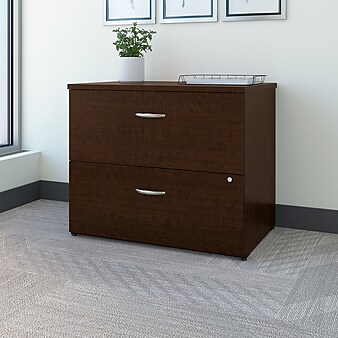 Bush Business Furniture Office in an Hour Lateral File Cabinet, Mocha Cherry (OIAH011MRSU)