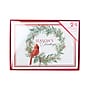 DesignWorks Ink Cardinal Wreath Holiday Cards, 5 x 7, Assorted Colors, 24 Cards/Box (THC57V-102ST)~#|#~sp322368908_sc7