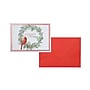 DesignWorks Ink Cardinal Wreath Holiday Cards, 5 x 7, Assorted Colors, 24 Cards/Box (THC57V-102ST)~#|#~sp322368910_sc7