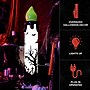 Haunted Hill Farm 3.3-Ft. LED Flicker Wick Halloween Candle Blow Mold, Indoors & Covered Outdoors, Plug-in (HH040BMCNDL-GRN)~#|#~sp322714534_sc7