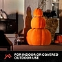 Haunted Hill Farm Flocked 2.4-Ft. Pumpkin Stack with Stakes for Indoors & Covered Outdoors (HH028BMPMP-ORGFL)~#|#~sp322714595_sc7