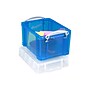 Really Useful Box 3 Quart Storage Box, Latching Lid, Plastic, Transparent Blue (3TB)~#|#~sp322753198_sc7
