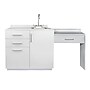 Viva Comfort 36'' H x 36" W Exam Room Medical Cabinet with Right Sink and 24" Right Side Desk, 3 Drawers, Gray (90236-RS-GRY-AO)~#|#~sp322893873_sc7