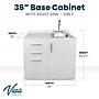 Viva Comfort 36'' H x 36" W Exam Room Medical Cabinet with Right Sink and 24" Right Side Desk, 3 Drawers, Gray (90236-RS-GRY-AO)~#|#~sp322893876_sc7