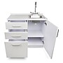 Viva Comfort 36'' H x 36" W Exam Room Medical Cabinet with Right Sink and 24" Right Side Desk, 3 Drawers, Gray (90236-RS-GRY-AO)~#|#~sp322893877_sc7