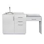 Viva Comfort 36'' H x 36" W Exam Room Medical Cabinet with Left Sink and 24" Right Desk, 3 Drawers, Gray (90236-LS-GRY-AO)~#|#~sp322895025_sc7