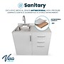 Viva Comfort 36'' H x 36" W Exam Room Medical Cabinet with Left Sink and 24" Right Desk, 3 Drawers, Gray (90236-LS-GRY-AO)~#|#~sp322895027_sc7