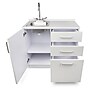 Viva Comfort 36'' H x 36" W Exam Room Medical Cabinet with Left Sink and 24" Right Desk, 3 Drawers, Gray (90236-LS-GRY-AO)~#|#~sp322895029_sc7