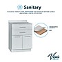 Viva Comfort 36'' H x 24" W Exam Room Medical Cabinet with 24" W Right Side Desk, 2 Door, 2 Drawer, Gray (902-24-GRY-AO)~#|#~sp322895036_sc7