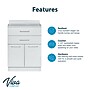 Viva Comfort 36'' H x 24" W Exam Room Medical Cabinet with 24" W Right Side Desk, 2 Door, 2 Drawer, Gray (902-24-GRY-AO)~#|#~sp322895037_sc7