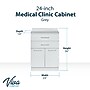 Viva Comfort 36'' H x 24" W Exam Room Medical Cabinet with 24" W Right Side Desk, 2 Door, 2 Drawer, Gray (902-24-GRY-AO)~#|#~sp322895038_sc7