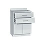 Viva Comfort 36'' H x 24" W Exam Room Medical Cabinet with 24" W Right Side Desk, 2 Door, 2 Drawer, Gray (902-24-GRY-AO)~#|#~sp322895039_sc7