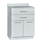 Viva Comfort 36'' H x 24" W Exam Room Medical Cabinet with 24" W Right Side Desk, 2 Door, 2 Drawer, Gray (902-24-GRY-AO)~#|#~sp322895042_sc7