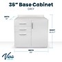 Viva Comfort 36'' H x 36" W Exam Room Medical Cabinet with 24" Right Side Desk, 3 Drawers, Gray (90236-NS-GRY-AO)~#|#~sp322895075_sc7