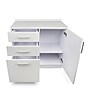 Viva Comfort 36'' H x 36" W Exam Room Medical Cabinet with 24" Right Side Desk, 3 Drawers, Gray (90236-NS-GRY-AO)~#|#~sp322895076_sc7