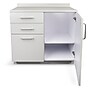 Viva Comfort 36'' H x 36" W Exam Room Medical Cabinet with 24" Right Side Desk, 3 Drawers, Gray (90236-NS-GRY-AO)~#|#~sp322895077_sc7