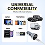 Overtime A40 54W Dual-Port Car Charger with LED Voltage Display and 6 ft. 60W USB-C Charging Cable Bundle (OCA40BKBD1)~#|#~sp323285000_sc7