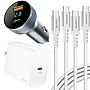 Overtime 4-Piece Charging Kit, 65W GaN3 Wall Charger, 54W Dual-Port Car Charger, Two 6 ft. 60W USB-C Cables (OCTW27A40BD1)~#|#~sp323285008_sc7
