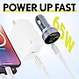 Overtime 4-Piece Charging Kit, 65W GaN3 Wall Charger, 54W Dual-Port Car Charger, Two 6 ft. 60W USB-C Cables (OCTW27A40BD1)~#|#~sp323285009_sc7