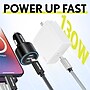 Overtime 4-Piece Charging Kit, 100W GaN3 Wall Charger, 130W Triple-Port Car Charger, Two 6 ft. 100W USB-C Cables (OCTW49A60BD1)~#|#~sp323285118_sc7