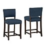 Linon Home Decor Products Koda Counter Stool, Blue, 2-Pieces (AC1826BLU02ASU)~#|#~sp323288084_sc7