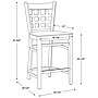 Linon Home Decor Products Lola Counter Stool, Black, 2-Pieces (AC205BLKW02ASU)~#|#~sp323288117_sc7