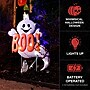 Haunted Hill Farm 2-Ft. LED Boo! Ghost Stake Sign, Indoor & Covered Outdoor, Battery Operated, White (HHMT024GHOST-WHT)~#|#~sp323363669_sc7