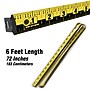 Victor Technology Zip Stick 72" Imperial/Metric Folding Ruler, Stainless Steel, Yellow/Black, 25/Pack (EZSTK72YP-25PK)~#|#~sp323422158_sc7