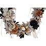 Haunted Hill Farm 1.8-Ft. Gothic Skull Wreath with Multicolor Flowers, Indoor or Covered Outdoor (HHWRTHSKL-7)~#|#~sp323423455_sc7