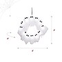 Haunted Hill Farm 2-Ft. Lighted Ghost Wreath, Indoors & Covered Outdoors, Battery Operated, White/Black (HHWRTHGHOST-1WHT)~#|#~sp323423461_sc7
