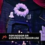 Haunted Hill Farm 2-Ft. Lighted Ghost Wreath, Indoors & Covered Outdoors, Battery Operated, White/Black (HHWRTHGHOST-1WHT)~#|#~sp323423465_sc7