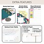 2027 Excello Brands 9.3" x 11" Weekly & Monthly Planner, Paperboard Cover, Teal Floral (ESPRO-DLX-CY27-8511-17)~#|#~sp323658270_sc7