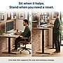 Uncaged Ergonomics Rise Up 60"W Electric Rectangular Adjustable Bamboo Standing Desk, Natural (RUBB)~#|#~sp323658316_sc7