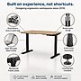 Uncaged Ergonomics Rise Up 60"W Electric Rectangular Adjustable Bamboo Standing Desk, Natural (RUBB)~#|#~sp323658317_sc7