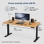 Uncaged Ergonomics Rise Up 60"W Electric Rectangular Adjustable Bamboo Standing Desk, Natural (RUBB)~#|#~sp323658321_sc7