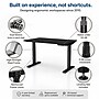 Uncaged Ergonomics Rise Up 60"W Electric Rectangular Adjustable Bamboo Standing Desk, Black (RUBBK)~#|#~sp323658330_sc7