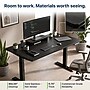 Uncaged Ergonomics Rise Up 60"W Electric Rectangular Adjustable Bamboo Standing Desk, Black (RUBBK)~#|#~sp323658331_sc7