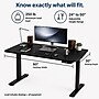 Uncaged Ergonomics Rise Up 60"W Electric Rectangular Adjustable Bamboo Standing Desk, Black (RUBBK)~#|#~sp323658334_sc7