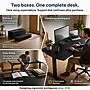Uncaged Ergonomics Rise Up 60"W Electric Rectangular Adjustable Bamboo Standing Desk, Black (RUBBK)~#|#~sp323658336_sc7